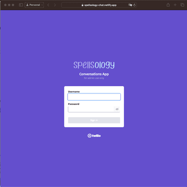 Spellsology Conversations App